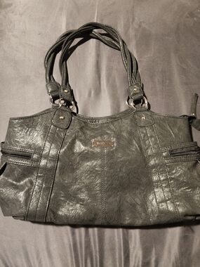 Black Faux Leather Reflections Purse